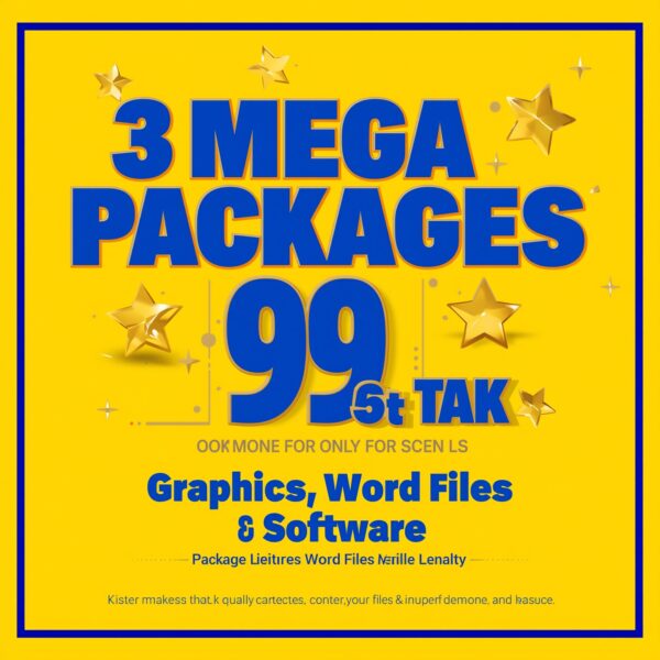 Get 3 Mega Packages for Only 99 Taka – Graphics + Word Files + Software!